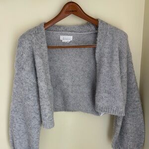 Anthropologie Gray Knit Shrug